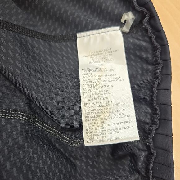 Bellwether Cycling Shorts XXL Black Red Blue Padded Bike Model 5691 - Picture 7 of 11